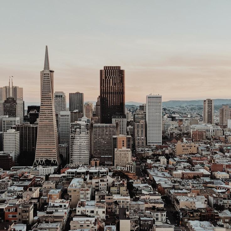 City skyline in Madrid, Spain